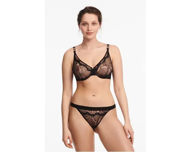 Chantelle X sutien culoarea negru, dantela