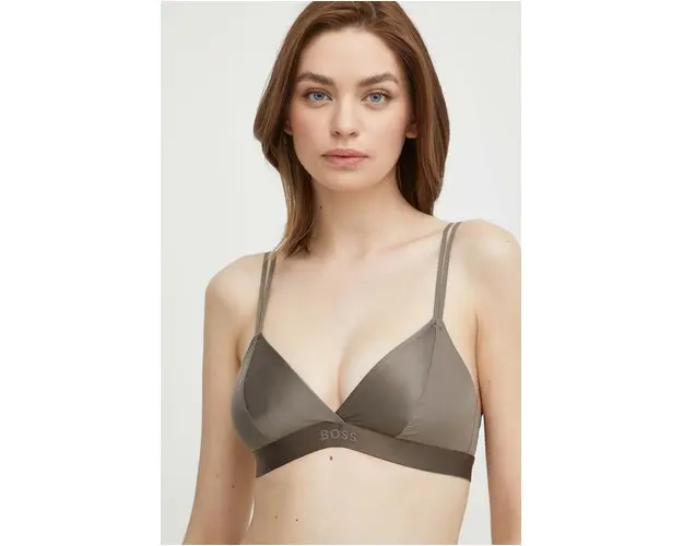 BOSS sutien culoarea maro, uni 50515428