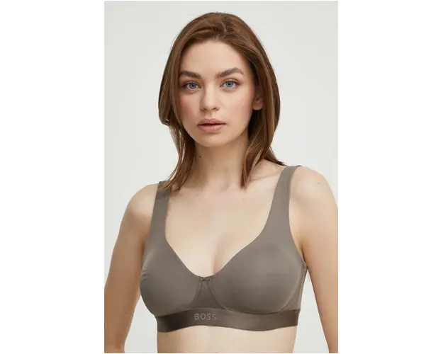 BOSS sutien culoarea verde, uni 50515429