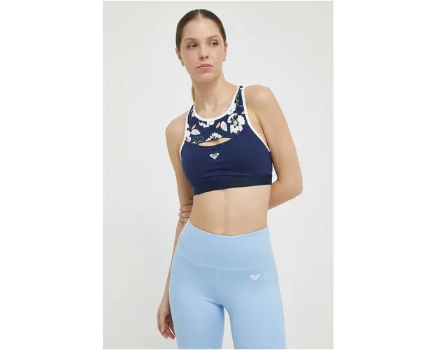 Roxy sutien sport Heart Into It culoarea albastru marin, modelator, ERJKT04110