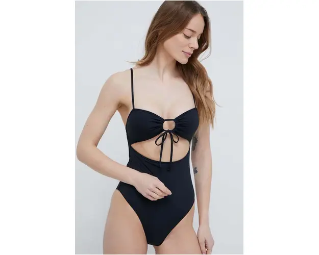 Roxy costum de baie dintr-o bucata Beach Classics culoarea negru, cupa usor rigidizata ERJX103651