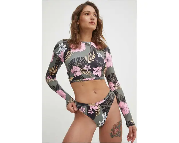 Roxy chiloti de baie Roxy Pro culoarea verde, ERJX404832