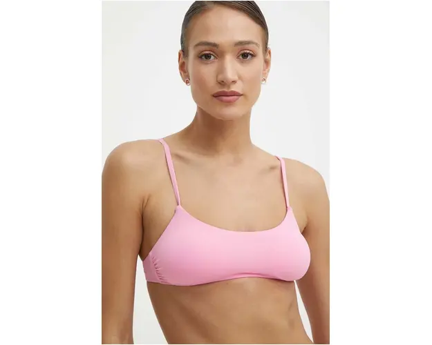 United Colors of Benetton sutien de baie culoarea roz, cupa usor rigidizata