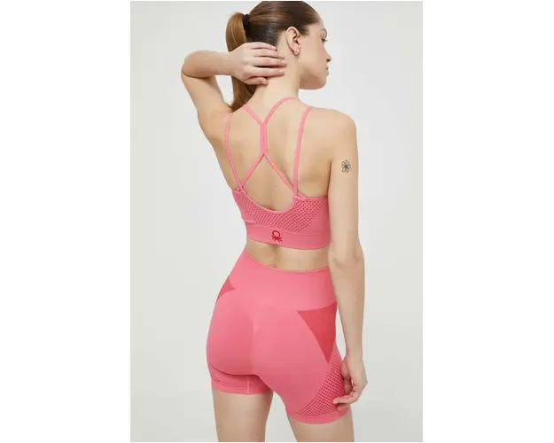 United Colors of Benetton sutien sport culoarea roz, modelator
