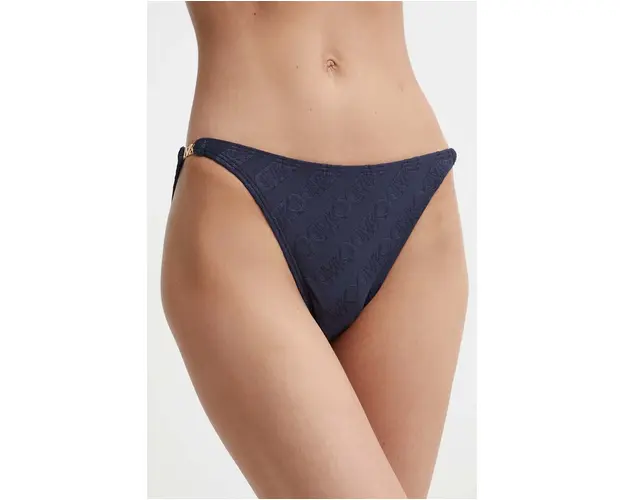 MICHAEL Michael Kors chiloti de baie STRING BIKINI BOTTOM culoarea albastru marin, MM13095
