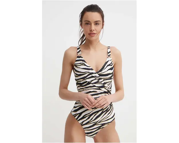 MICHAEL Michael Kors costum de baie dintr-o bucata SURPLICE ONE PIECE culoarea negru, cupa usor rigidizata, MM9P874
