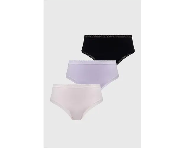 Tommy Jeans chiloti 3-pack culoarea violet, UW0UW05018