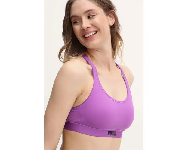 Puma sutien sport culoarea violet, neted, 938315