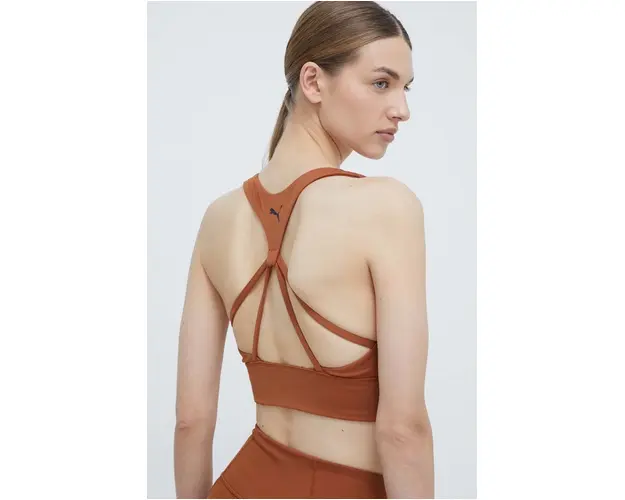 Puma sutien sport 4KEEPS culoarea maro, uni, 524800