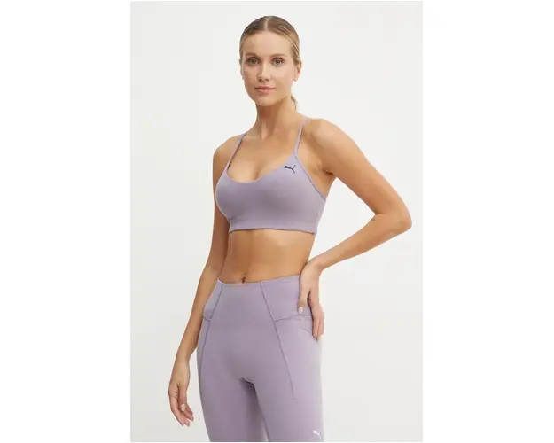 Puma sutien yoga Move culoarea violet, neted