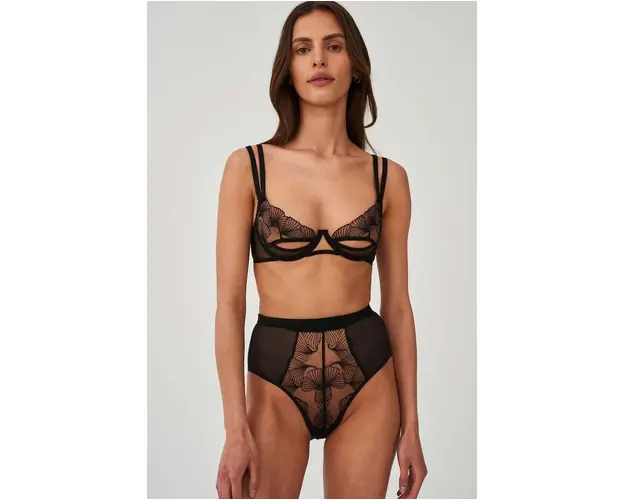 Undress Code sutien Te Amo culoarea negru, transparent