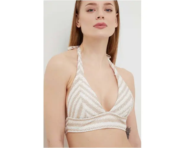 Hollister Co. sutien de baie culoarea bej, cupa usor rigidizata