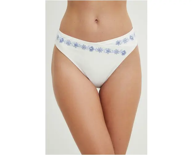 Hollister Co. chiloti de baie culoarea alb