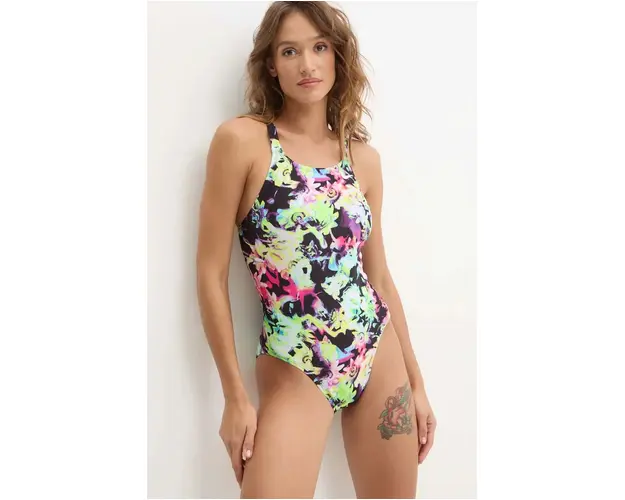 Nike costum de baie dintr-o bucata Hydrastrong Multi Print culoarea negru, cupa moale, NESSE004