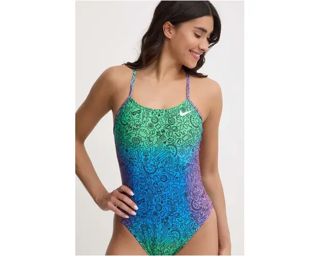 Nike costum de baie dintr-o bucata Hydrastrong Multi Print cupa moale