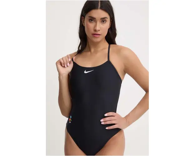 Nike costum de baie dintr-o bucata culoarea negru, cupa moale