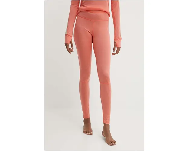 Icebreaker jambiere functionale 125 ZoneKnit culoarea portocaliu, IB0A56H6B751