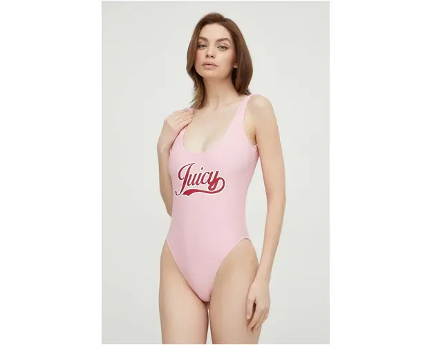 Juicy Couture costum de baie dintr-o bucata culoarea roz, cupa moale