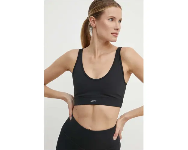 Reebok sutien sport Active Collective culoarea negru, neted, 100076326
