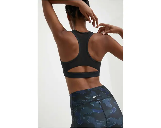 Reebok sutien sport Lux Bold culoarea negru, neted, 100075369