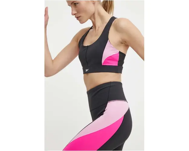 Reebok sutien sport Lux culoarea negru, modelator, 100076161