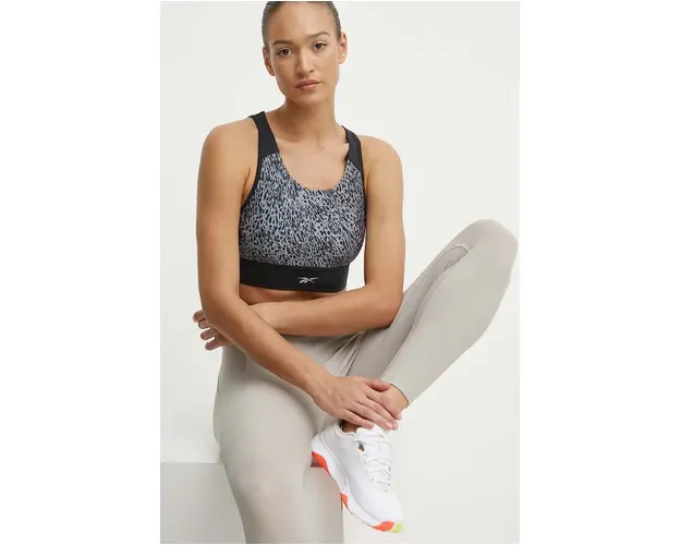 Reebok sutien sport culoarea negru, modelator, 100075411