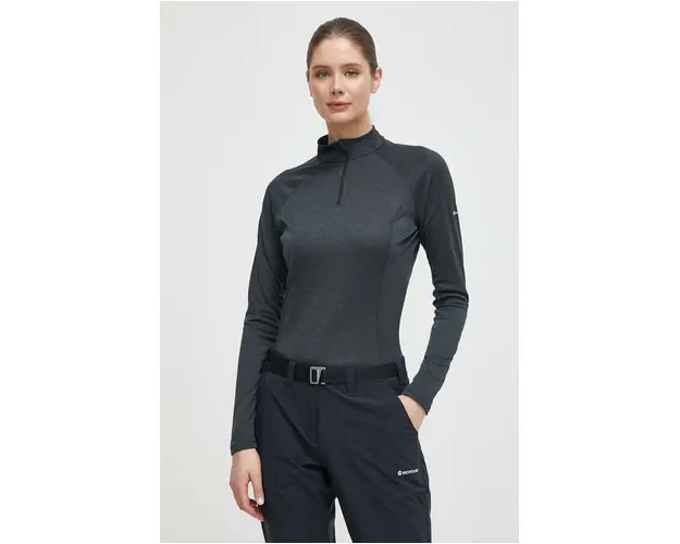 Montane longsleeve functional Dart Zip culoarea negru, FDRZI17