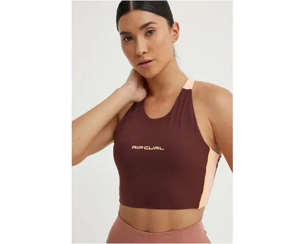 Rip Curl sutien sport Revival culoarea bordo, modelator