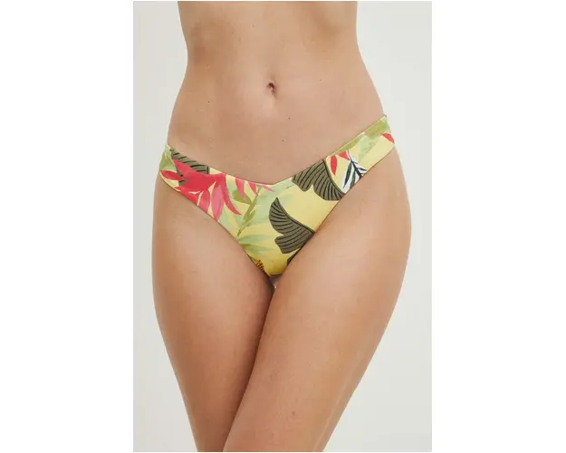 Desigual chiloti de baie PALMS BOTTOM culoarea galben, 24SWMK09