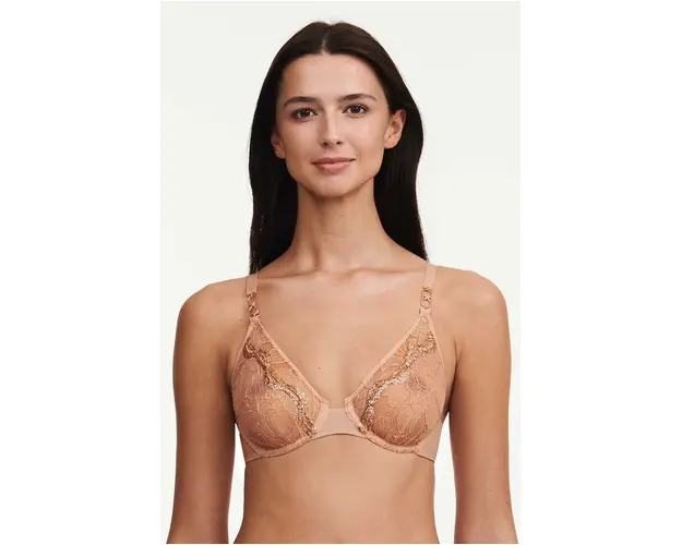 Chantelle X sutien culoarea bej, dantela, modelator