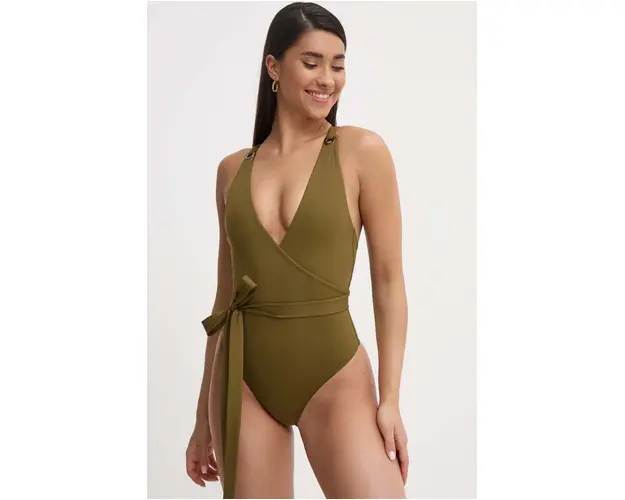 MAIO Paris costum de baie dintr-o bucata culoarea verde, cupa moale, Rimini