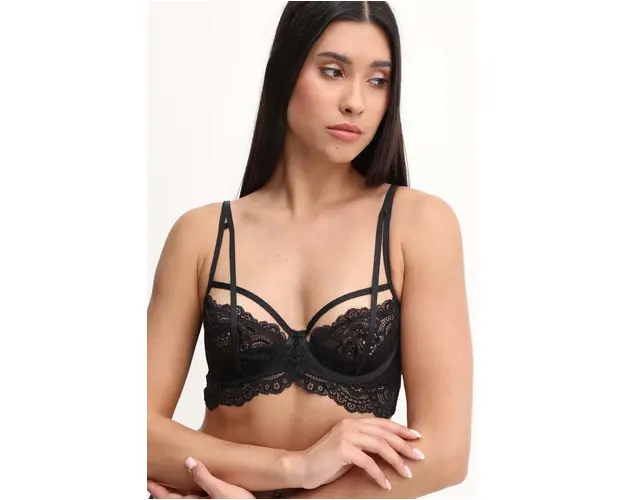 Scandale sutien culoarea negru, dantela, neted, BBC005