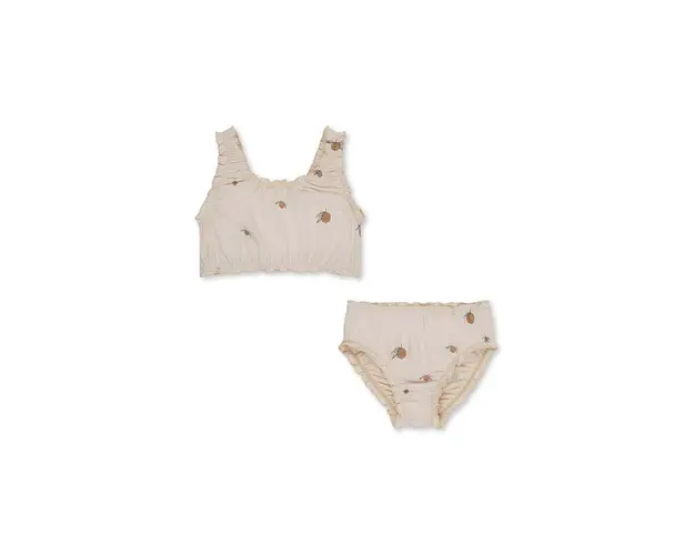 Konges Sløjd costum de baie pentru copii din doua piese culoarea galben