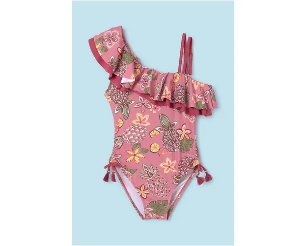Mayoral costum de baie dintr-o bucata pentru copii culoarea roz