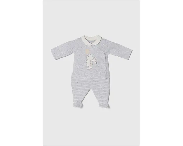 zippy pijamale pentru bebelusi culoarea gri, cu imprimeu