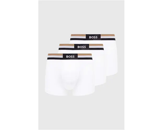 BOSS boxeri 3-pack barbati, culoarea alb