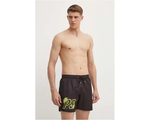 PLEIN SPORT pantaloni scurti de baie culoarea negru
