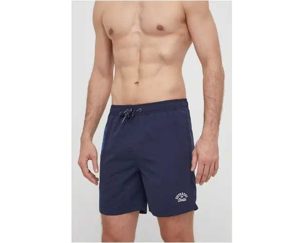 Superdry pantaloni scurti de baie culoarea albastru marin
