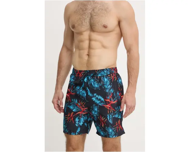 Superdry pantaloni scurti de baie culoarea albastru marin