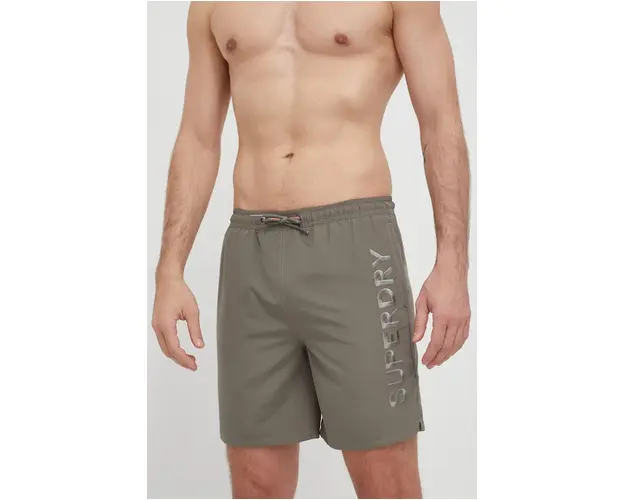 Superdry pantaloni scurti de baie culoarea verde
