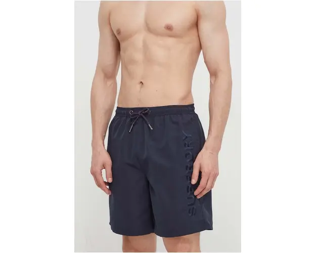 Superdry pantaloni scurti de baie culoarea albastru marin