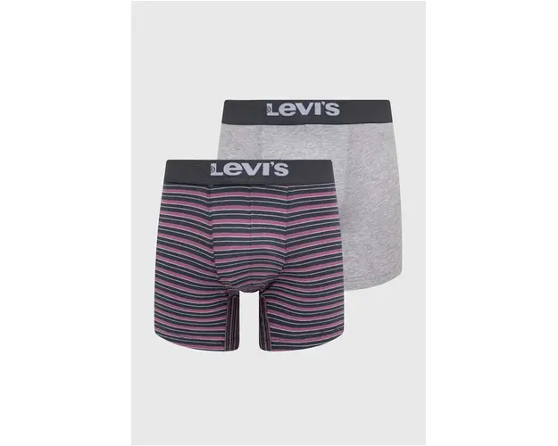 Levi's boxeri 2-pack barbati, culoarea gri
