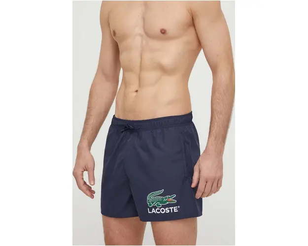 Lacoste pantaloni scurti de baie culoarea albastru marin