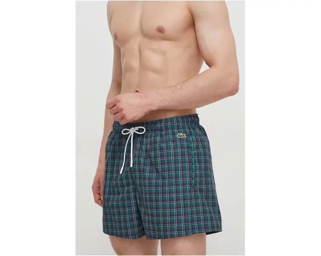 Lacoste pantaloni scurti de baie culoarea verde