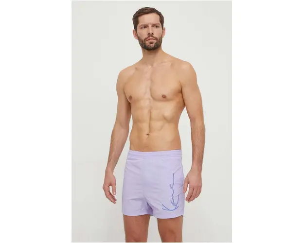 Karl Kani pantaloni scurti de baie culoarea violet