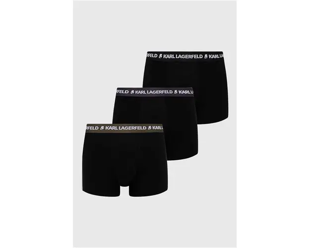 Karl Lagerfeld boxeri 3-pack barbati, culoarea negru