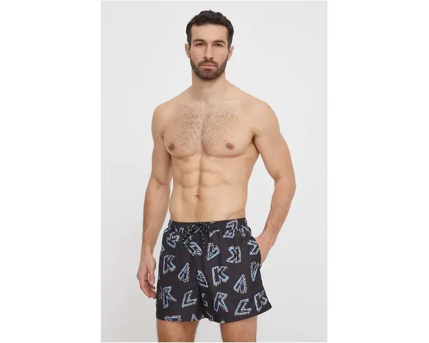 Karl Lagerfeld pantaloni scurti de baie culoarea negru