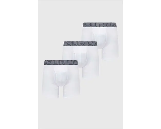 Under Armour boxeri 3-pack barbati, culoarea alb