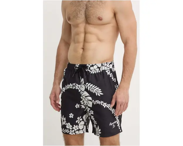 Superdry pantaloni scurti de baie culoarea negru, M3010232A-2BW
