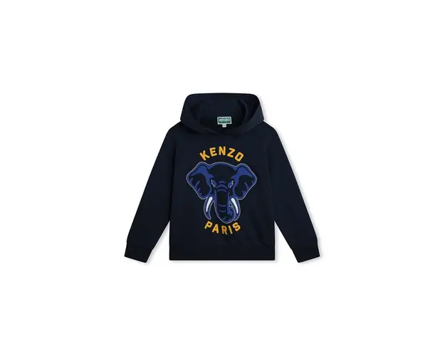 Kenzo Kids hanorac de bumbac pentru copii cu gluga, cu imprimeu